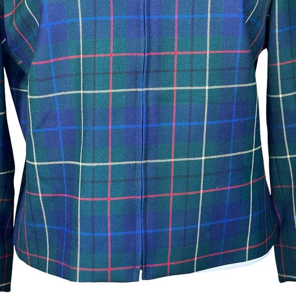 Pendleton Women’s Vintage 100% Virgin Wool Tartan Plaid Blazer No Size Tag Med? - Picture 3 of 11